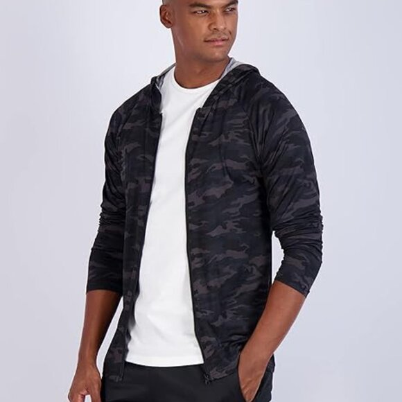 Real Essentials 3 Pack Men's Dry-Fit Long Sleeve Full Zip Hoodie & Jacket Large - Picture 3 of 4